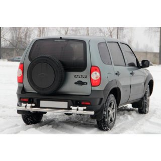 Задняя дуга AK015 (нержавейка) Chevrolet Niva 1998-2020 гг. фото 1