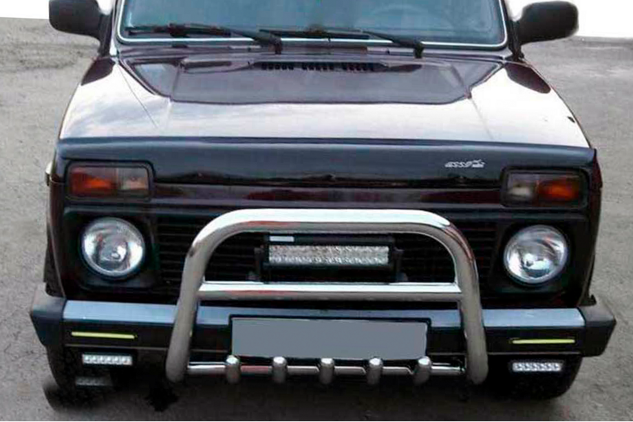 Lada Niva та Urban 1977- гг. Кенгурятник QT006 (нерж. сталь) Image