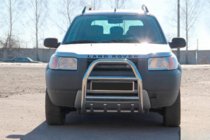 Land Rover Freelander I 1997-2006 гг. Кенгурятник QT007 (нержавейка) фото 1