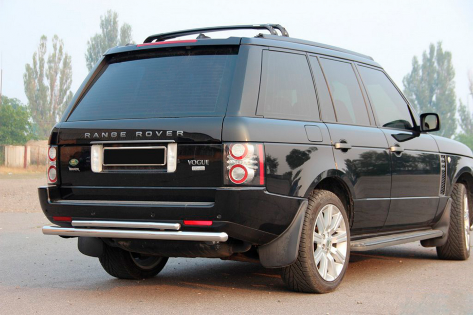 Range Rover III L322 2002-2012 гг. Задняя дуга AK002-Двойная (нерж. сталь) Image