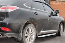 Lexus RX 2009-2015 гг. Боковые Подножки Fullmond (2 шт, Алюминий) фото 8