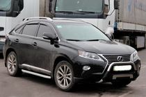 Lexus RX 2009-2015 гг. Боковые Подножки Fullmond (2 шт, Алюминий) фото 11
