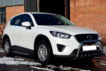 Mazda CX-5 2012-2017 гг. Передняя защита WT021 (нержавейка) фото 2