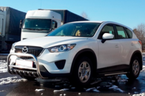 Mazda CX-5 2012-2017 гг. Передняя защита WT021 (нержавейка) фото 1