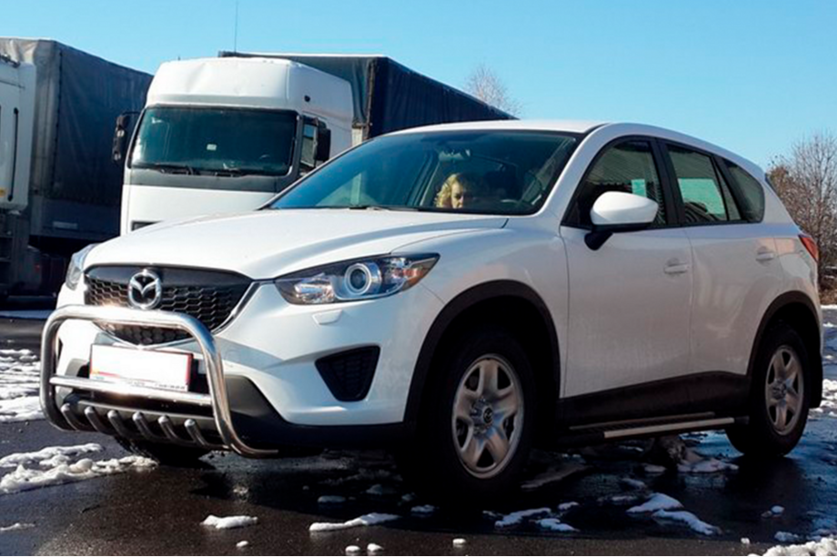 Mazda CX-5 2012-2017 гг. Передняя защита WT021 (нержавейка) Image