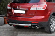 Mazda CX-9 2007-2016 гг. Задняя дуга AK002 (нерж. сталь) фото 2