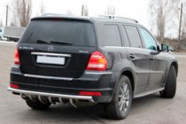 Mercedes GL class X164 2006-2012 гг. Задняя дуга AK-Style (нержавейка) фото 1