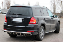 Mercedes GL сlass X164 2006-2012 гг. Задняя дуга AK-Style (нержавейка) фото 1