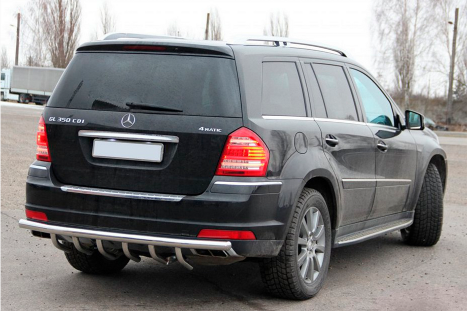 Mercedes GL сlass X164 2006-2012 гг. Задняя дуга AK-Style (нержавейка) Image