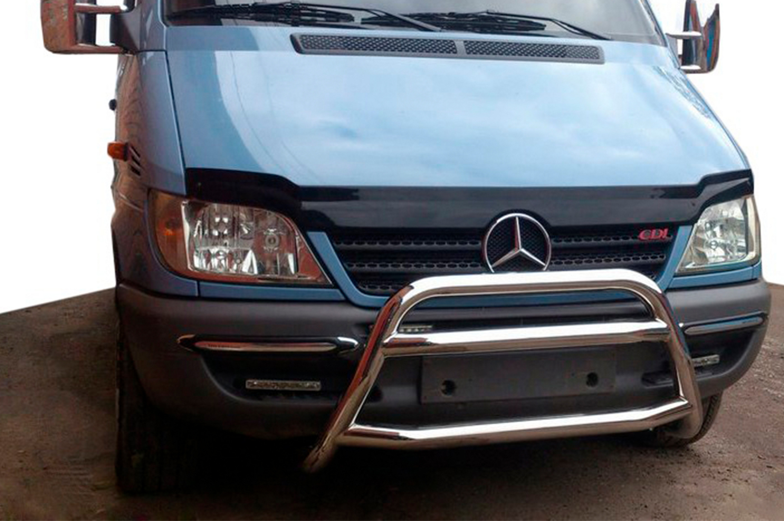 Кенгурятник WT022 (нерж) для Volkswagen LT 1995-2006 рр - фото 1