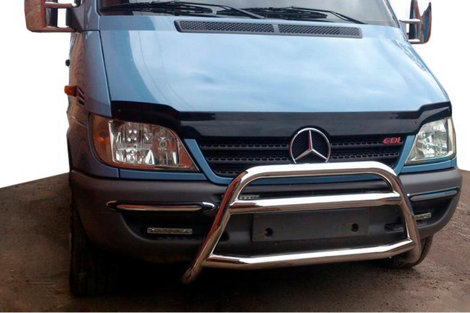Mercedes Sprinter W901/902/903/904/905 1995-2006 гг. Защита переднего бампера WT022 (нержавейка) Image