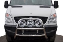 Mercedes Sprinter W906 2006–2018 гг. Высокий кенгурятник WT018 (нержавейка) фото 1