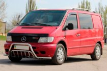 Mercedes Vito W638 1996-2003 гг. Кенгурятник с усами WT002 Plus (нерж.) фото 2