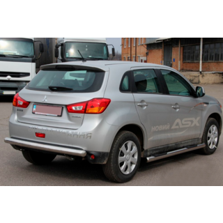 Боковые трубы BB002 (2 шт., нержавейка) фото 4