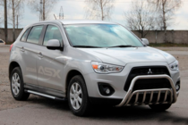 Mitsubishi ASX 2010-2023 гг. Передний Защитный Дуга WT002 (Нержавейка) фото 3