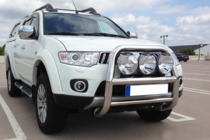 Mitsubishi L200 2006-2015 гг. Кенгурятник WT018 (нержавейка) фото 1