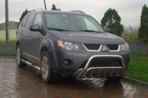 Mitsubishi Outlander 2006-2012 гг. Передний Защитный Дуга WT002 (Нержавейка) фото 2