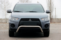 Mitsubishi Outlander 2006-2012 гг. Кенгурятник WT007 (нержавейка) фото 1