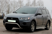 Mitsubishi Outlander 2006-2012 гг. Кенгурятник WT007 (нержавейка) фото 2