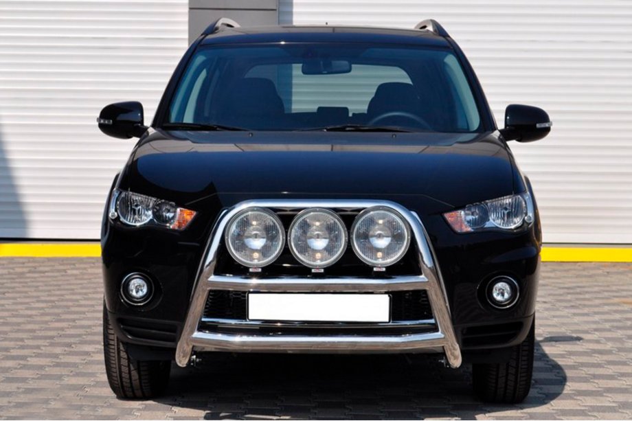 Mitsubishi Outlander 2006-2012 гг. Кенгурятник WT018 (2010-2012, нерж.) Image