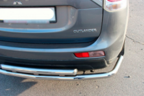 Mitsubishi Outlander 2012-2021 гг. Задняя дуга AK004 Нержавейка фото 4