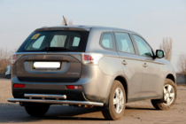Mitsubishi Outlander 2012-2021 гг. Задняя дуга AK004 Нержавейка фото 3