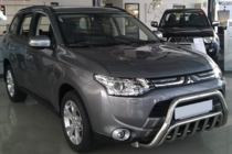 Mitsubishi Outlander 2012-2021 гг. Передний Защитный Дуга WT002 (Нержавейка) фото 1