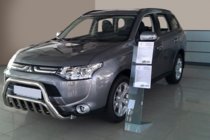 Mitsubishi Outlander 2012-2021 гг. Передний Защитный Дуга WT002 (Нержавейка) фото 3