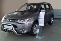 Mitsubishi Outlander 2012-2021 гг. Передний Защитный Дуга WT002 (Нержавейка) фото 3