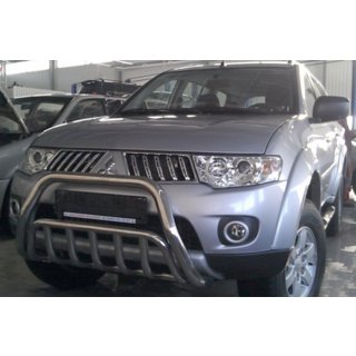 Передняя защита WT002 (нержавейка) Mitsubishi Pajero Sport 2008-2015 гг. фото 3