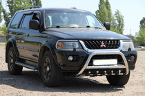Mitsubishi Pajero Sport 1996-2007 гг. Кенгурятник WT003 (нержавейка) фото 3
