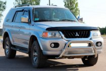 Mitsubishi Pajero Sport 1996-2007 гг. Передняя защита WT022 Нержавейка фото 3