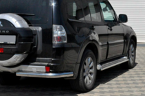 Mitsubishi Pajero Wagon IV 2006-2021 гг. Задняя дуга AK003 (нерж. сталь) фото 1