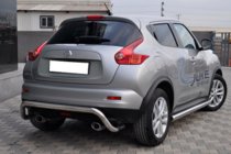 Nissan Juke 2010-2019 гг. Боковые трубы Ø60 (2 шт., Нержавейка) фото 4