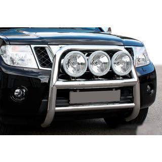 Защита переднего бампера WT018 (нержавейка) Nissan Navara 2006-2015 гг.