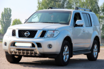 Nissan Navara 2006-2015 гг. Передняя защита WT008 (нержавейка) фото 1