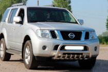 Nissan Navara 2006-2015 гг. Передняя защита WT008 (нержавейка) фото 2