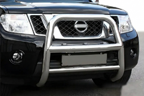 Nissan Pathfinder R51 2005-2014 гг. Защита переднего бампера WT018 (нержавейка) фото 1