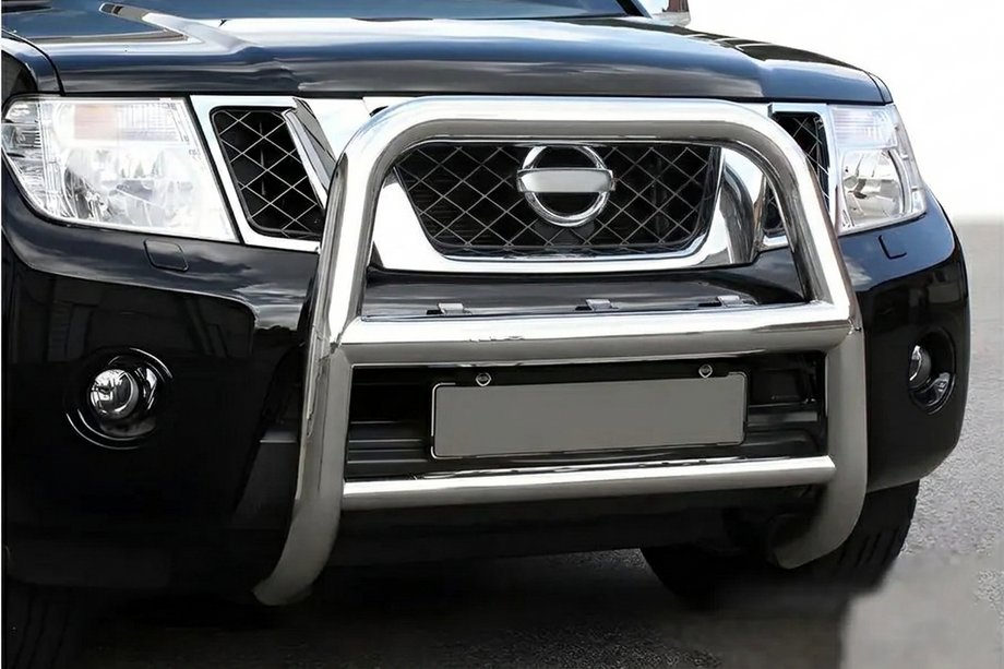 Nissan Pathfinder R51 2005-2014 гг. Защита переднего бампера WT018 (нержавейка)