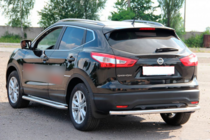Nissan Qashqai 2014-2021 гг. Задняя дуга AK002 (нержавейка) фото 2