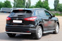 Nissan Qashqai 2014-2021 гг. Задняя дуга AK002 (нержавейка) фото 3