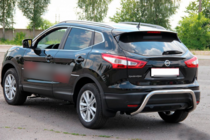 Nissan Qashqai 2014-2021 гг. Задняя дуга AK007-1 (нержавейка) фото 3