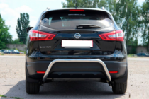 Nissan Qashqai 2014-2021 гг. Задняя дуга AK007-1 (нержавейка) фото 2