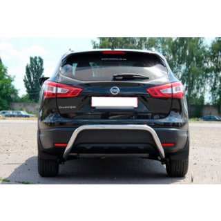 Задняя дуга AK007-1 (нержавейка) Nissan Qashqai 2014-2021 гг. фото 2