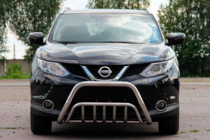 Nissan Qashqai 2014-2021 гг. Кенгурятник WT002 (Нержавейка) фото 1