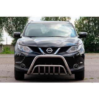 Кенгурятник WT002 (Нержавейка) Nissan Qashqai 2014-2021 гг. фото 1
