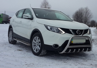 Nissan Qashqai 2014-2021 гг. Кенгурятник WT003 (нержавейка) фото 4