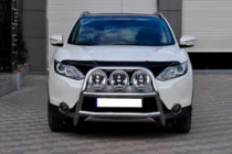 Nissan Qashqai 2014-2021 гг. Защита переднего бампера WT018 (нержавейка) фото 2
