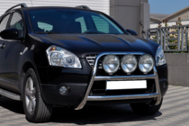 Nissan Qashqai 2007-2010 гг. Кенгурятник WT018 (нержавейка) фото 2
