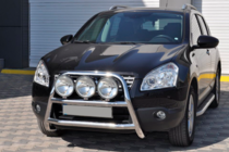 Nissan Qashqai 2007-2010 гг. Кенгурятник WT018 (нержавейка) фото 3